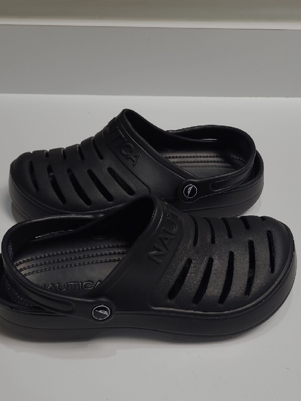 Nautica River Edge Unisex Black Ventilated Water Clogs - Size 10-Women 8-Men - Picture 6 of 14